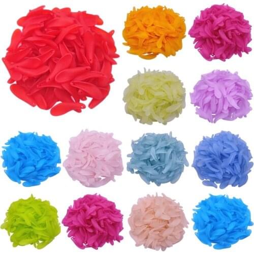 100 Pcs Transparent Petal Handing Craft Acrylic DIY Accessories For Jewelry Making Candy Color Necklace Bracelet Pendant