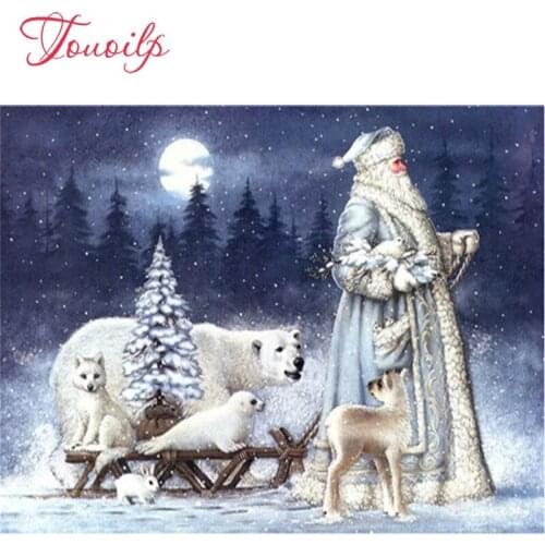 2019 Winter Christmas Santa Claus Patterns Diamond Painting Kits UK VM7641