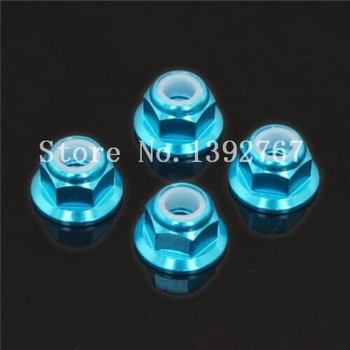 4PCS/lot HSP Upgrade Parts Aluminum Nut M4 102049 122049 HSP 1:10 RC Model Car Spare Parts Aluminum 1/10
