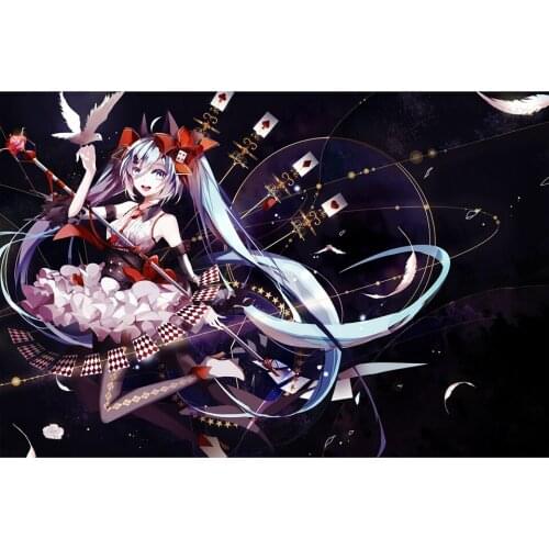 5D Diamond Full Square Drill DIY Painting Animation Hatsune Mikul Picture Embroidery Mosaic Cross Stitch Craft Wall Art Decor