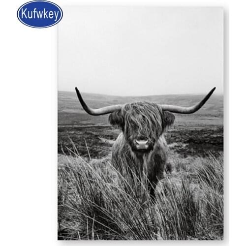 Highland cow Painting Crystal Home Decor Diy Diamond Painting 3D Cross Stitch Mosaic animal Pattern Diamond Embroidery sale