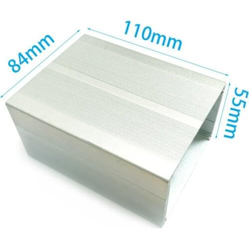 Aluminum Enclosure electrical extruded box separate type Circuit Board case DIY 84*55*110mm NEW Silver