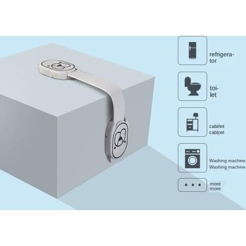 4 pieces of seal cartoon baby safety cabinet lock strap child lock child wardrobe safety lock child proof blocker
