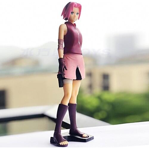26CM Naruto Anime Shippuden Figure Haruno Sakura Standing Position Action Figure Model Toys Collection Dolls Gift