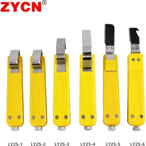 Cable Knife Electrical Wire Stripper Adjustable Rubber Stripping PVC Round 4-50mm Fastness Insulation Combined Handle Tool LY25