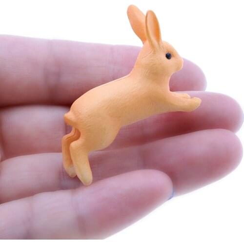 2/4pcs Mini Rabbit Garden Ornament Miniature Figurine Plant Pot Fairy Cute Decor model figure hare modern statue Simulation