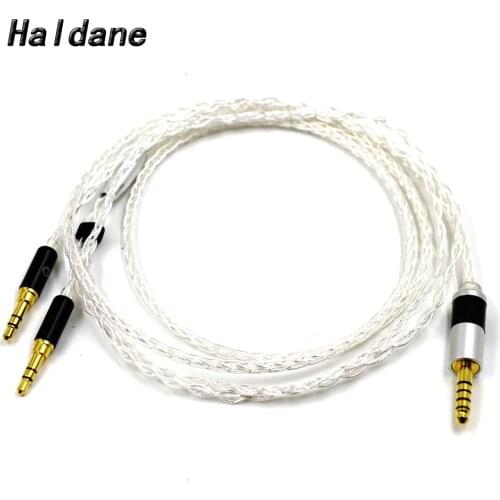 Haldane HIFI 8 Cores 7N OCC Silver Plated Balanced Headphone upgrade cord cable For Hifiman SUNDARA he400i he400s HE560 2x3.5mm