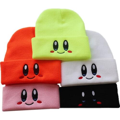Hoshi Lovely 100% Cotton Cartoons Warm Winter Ski Beanie Knitted Hat Skullies Beanie Unisex Fashion Outdoor Casual Hats