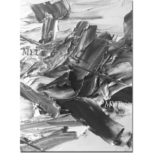 Hand Painted Artwork Black and White Abstract Canvas Oil Painting Modern New Canvas Wall Acrylic Art For Home Decoration