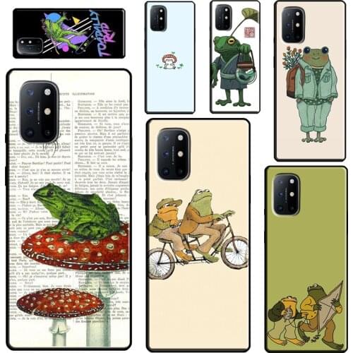 Kawaii Cute Frog For Realme 8 7 6 Pro Q3 C21 C15 C3 GT Neo Phone Case For OnePlus 9 Pro 8 Pro 7T 8T 9R Nord