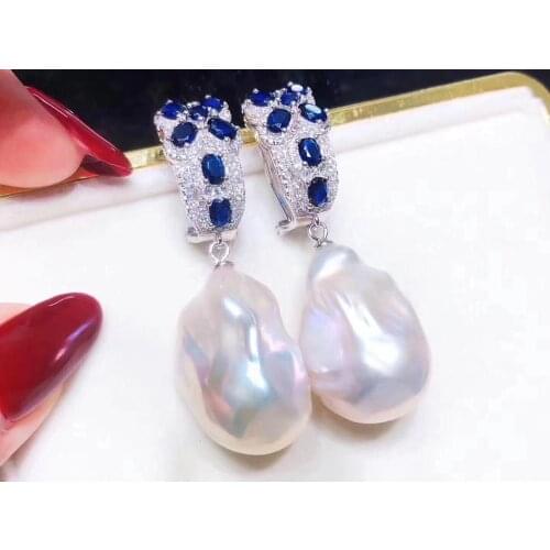 Classical 925 Sterling Silver Earrings Findings Settings Base Mountings Parts for Baroque Irregular Pearls Stones 5pairs/lot