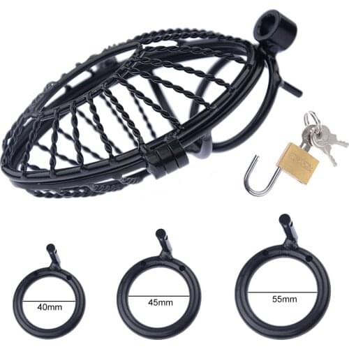 Cock Cage Male Chastity Device Kit BDSM Penis Cover Ring Cobra Hollow out Cock Cages Sex Toys for Men Penis Ring Sex Products