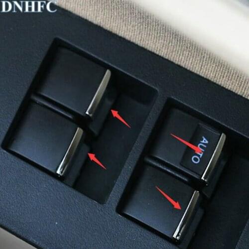 DNHFC Car window lift buttons decorate sequins For TOYOTA RAV4 2013 2014 2015 2016 2017 ABS 7PCS/SET Auto accessorie