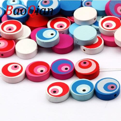25/50PCS Mixed Color Round Lead-Free Natural Loose Wood Beads For Jewelry Making Handmade DIY Necklace Bracelet Accessories