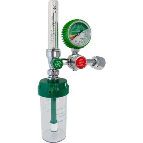 CGA540 Medical Oxygen Gas Pressure Regulator Diaphragm 5/8"BSP with humidifier bottle 4000psi