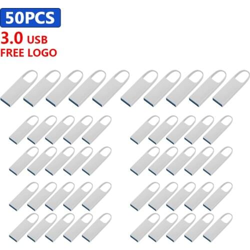50pcs/lot free logo Metal USB Flash Drive USB 3.0 Memory Stick Pen Drive 8gb 16gb 32gb 64gb USB Flash 128gb flash drive U disk