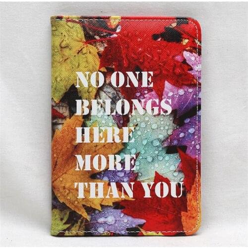 Fashion Flower Pattern Travel Passport Holder Document Card Travel Passport Cover Credit Card Case Girls ID Card Wallets