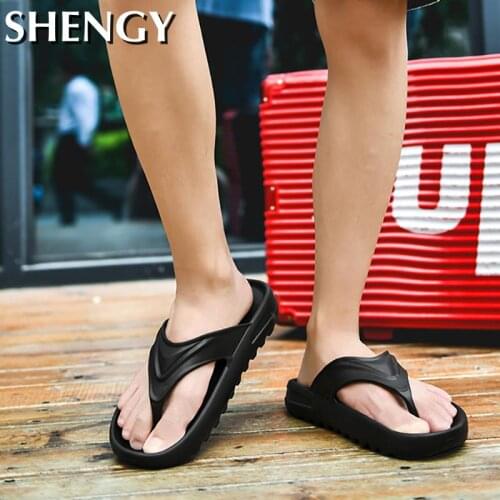 New Summer Mens Slippers Fashion Outdoor Slides Soft Bottom Non Slip Beach Flip Flops Personalized Casual Sandals Men Platform