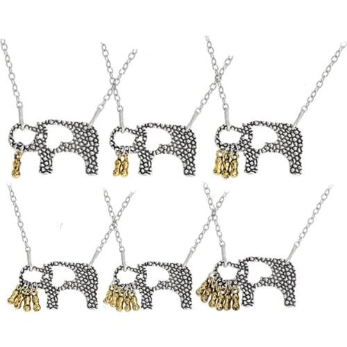 New Creative Lovely Hollow Elephant and Peanut Pendant Necklace Creative Necklace Mother Gift Mothers Day Gifts