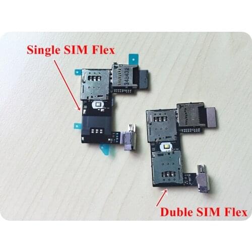 Single/Dual XT1068 Memory SD Card Holder Flex For Moto G2 XT1069 Sim Card Tray Slot Holders Flex Cable +Tracking