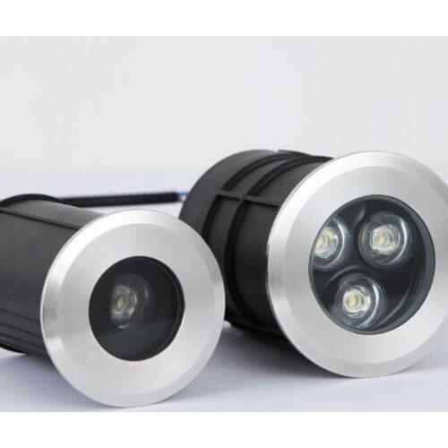 3W/3X3W LED Underground Lamp Buried Lighting LED Outdoor Recessed Floor Lamp Ground Light IP68 Waterproof AC85-265V/DC12V 3W 9W