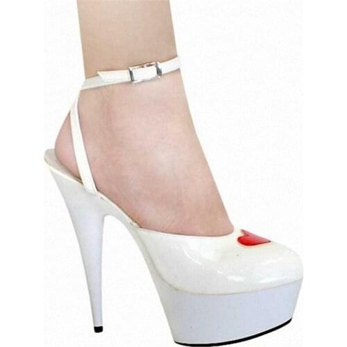 The latest 15 cm heel multi-drill gorgeous sandals white during the bride wedding photos of shoes