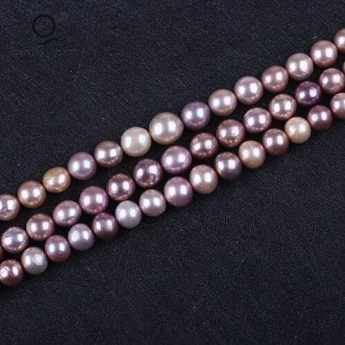 Sale In Bulk Natural Color Round Edison Shape Loose Nuclear Freshwater Pearl String Strand