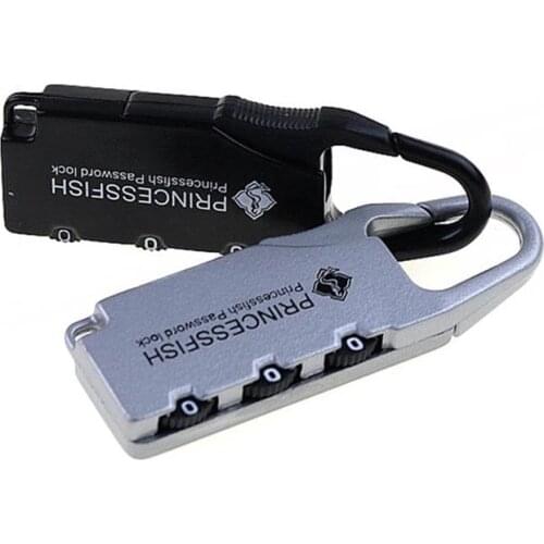 Professional Mini Metal 3 digital padlock luggage drawer lock case zipper bag