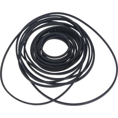 Drive Flat Belts Rubber DVD Cassette Tape Recorder Turntable Strap Belt Cassette Tape Replacement 1.5mm 10 Pcs