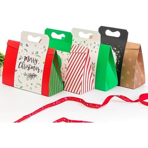 Christmas decorations for home papercut light box packaging Christmas Gift Box paper packaging bags with handles natale navidad