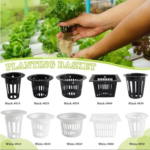 10 Pcs Heavy Duty Mesh Pot Net Cup Insert Root Hydroponic Flower Plant Green Grow Black White Mesh Pot Net Basket