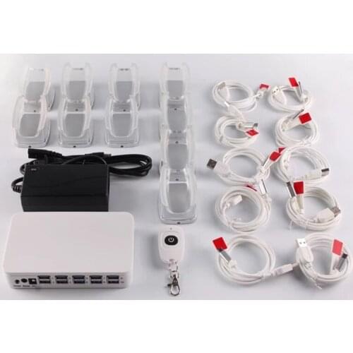 Multi port security system for phone anti theft alarm system tablet security solutions for retail stores