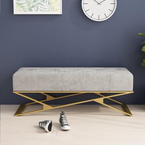 Nordic Luxury No Sofa Bed End Stool Household Simple Entrance Strip Clothing Store Rest Cloakroom Shoes Stool