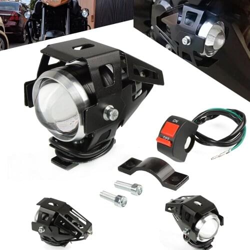 Motorcycle LED Headlight Motorbike Driving Spotlight Fog Spot Head Light Lamp For Kawasaki ninja zx6r zx9r zx12r z800 Z250 ER6N