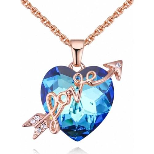 TRACYSWING 3Colors Real Rose Gold Color Austrian Crystals Sweater pendant necklace for women monkey style #TW132069