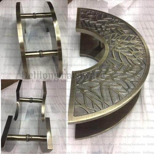High class brass handle for wooden door ,villa antique door pull handle manufactuter