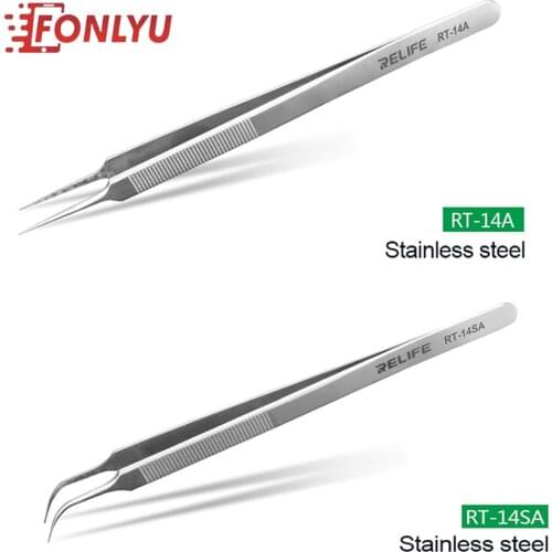 High Precision Stainless Steel Tweezers Curved and Straight Forceps Clamping wires For Mobile Cell Phone Repair Tool