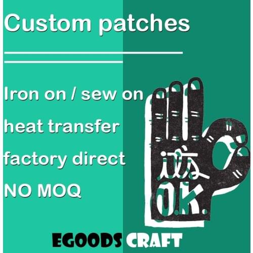 Factory Custom Embroidery Iron On Patches For Clothing Applique Hook and Loop Badges Welcome to Make Your Own Patch