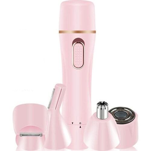 2 IN 1 Rechargeable Electric Eyebrow Trimmer Epilator Female Body Facial Lipstick Shape Hair Removal Mini Painless Razor Shaver