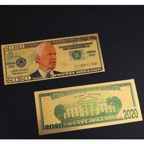 10pcs US Joe Biden Commemorative Coin President Banknote Non-currency 2020 Christmas