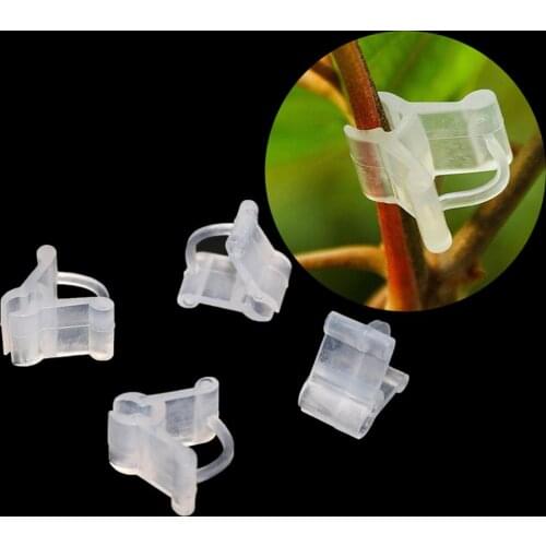 Garden Grafting Clips Transparent Plastic Transparent Vegetable Flower Plants Grafting Clips Gardening Ornaments Tools 20 Pcs