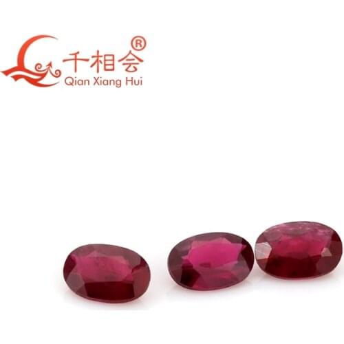 2x3MM oval shape red color Natural Ruby gem Stones Loose Gemstone