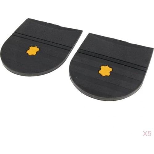 5 Pairs Black Rubber Glue On Soles Heels Pads DIY Shoe Repair Supply Unisex