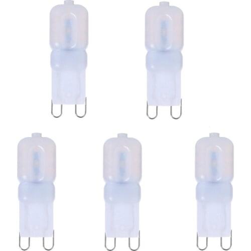 G9 LED 110V 220V 14LEDS G9 Lamp Led bulb SMD 2835 G9 light Replace 4W halogen lamp light Milky White Shell 5PCS