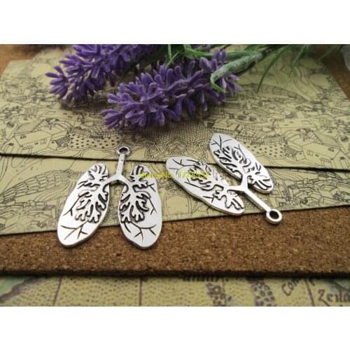 6pcs--39*30mm lung Charms Tibetan Silver Plated Pendants Antique Jewelry Making DIY Handmade