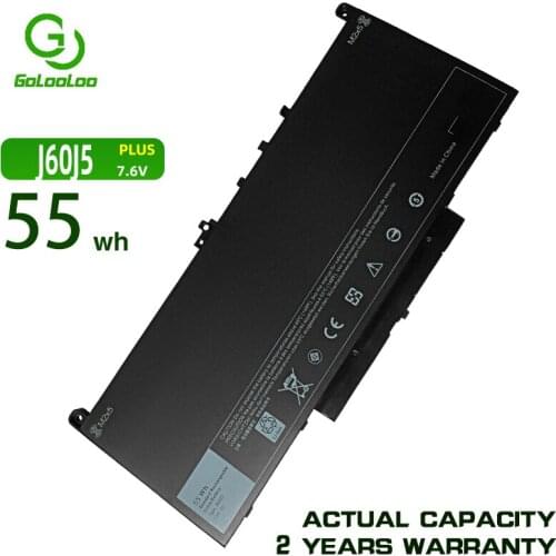 Golooloo R1V85 J60J5 MC34Y 242WD Laptop Battery for Dell Latitude E7260 E7270 E7470 Series 55Wh 7.6V Battery