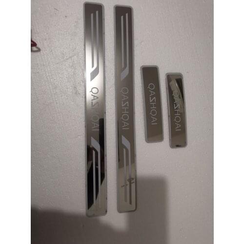 Car Decoration Accessories Car Stainless Steel Door Sill Scuff Plate for Nissan QASHQAI 2008-2021 4pcs