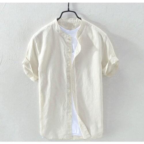 Мужские льняные рубашки CHAMSGEND China At AliExpress