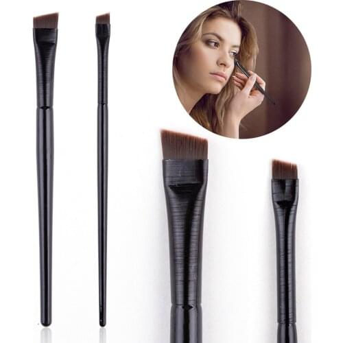 2Pcs Eyebrow Brush High Quality Professional Makeup Shadow Brush Eyeliner Brow Contour Application Small Angled Cosmetics Tools