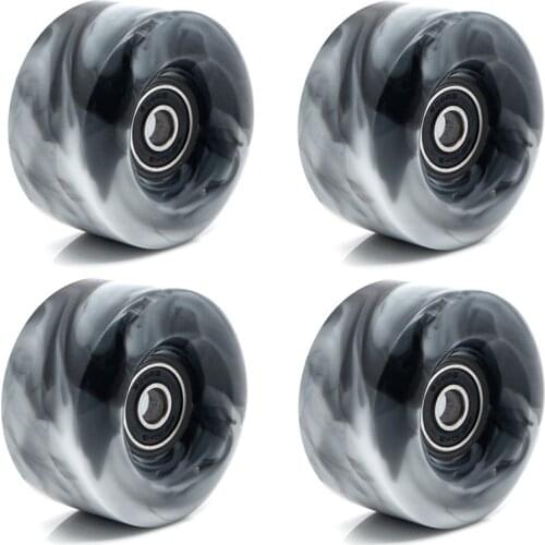 4 Pcs Roller Skate Wheels with Bearings for Double Row Skating and Skateboard 32mm x 58mm 82A